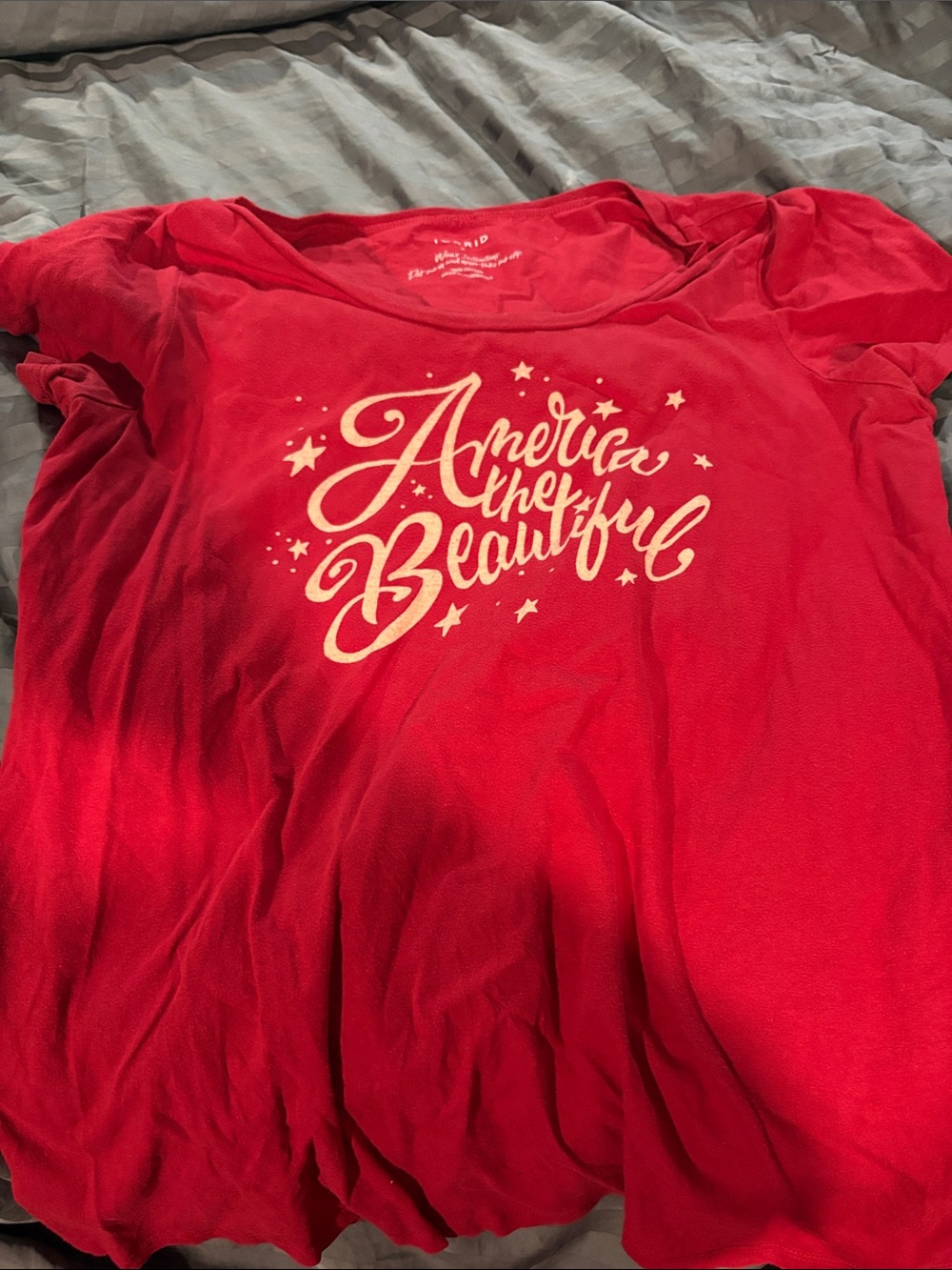 torrid Red Graphic 'America the Beautiful' Short Sleeve Tee
